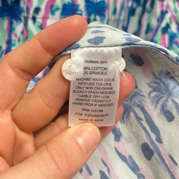 Chubbies Palm Tree Pattern Button Down - Picture 8 of 11